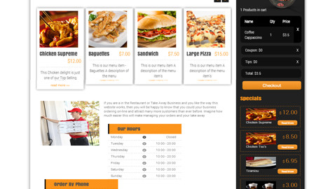 Restaurant - Take Away Online Ordering System Website